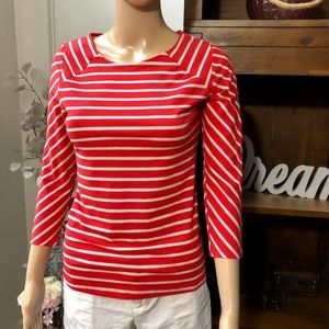 Pretty Coral Striped Top